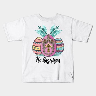 Orthodox Jesus Easter Egg Cross Greek Lent Scripture Kids T-Shirt